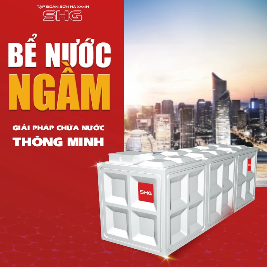 Bể nước ngầm inox SHG – Minh họa từ nhà sản xuất