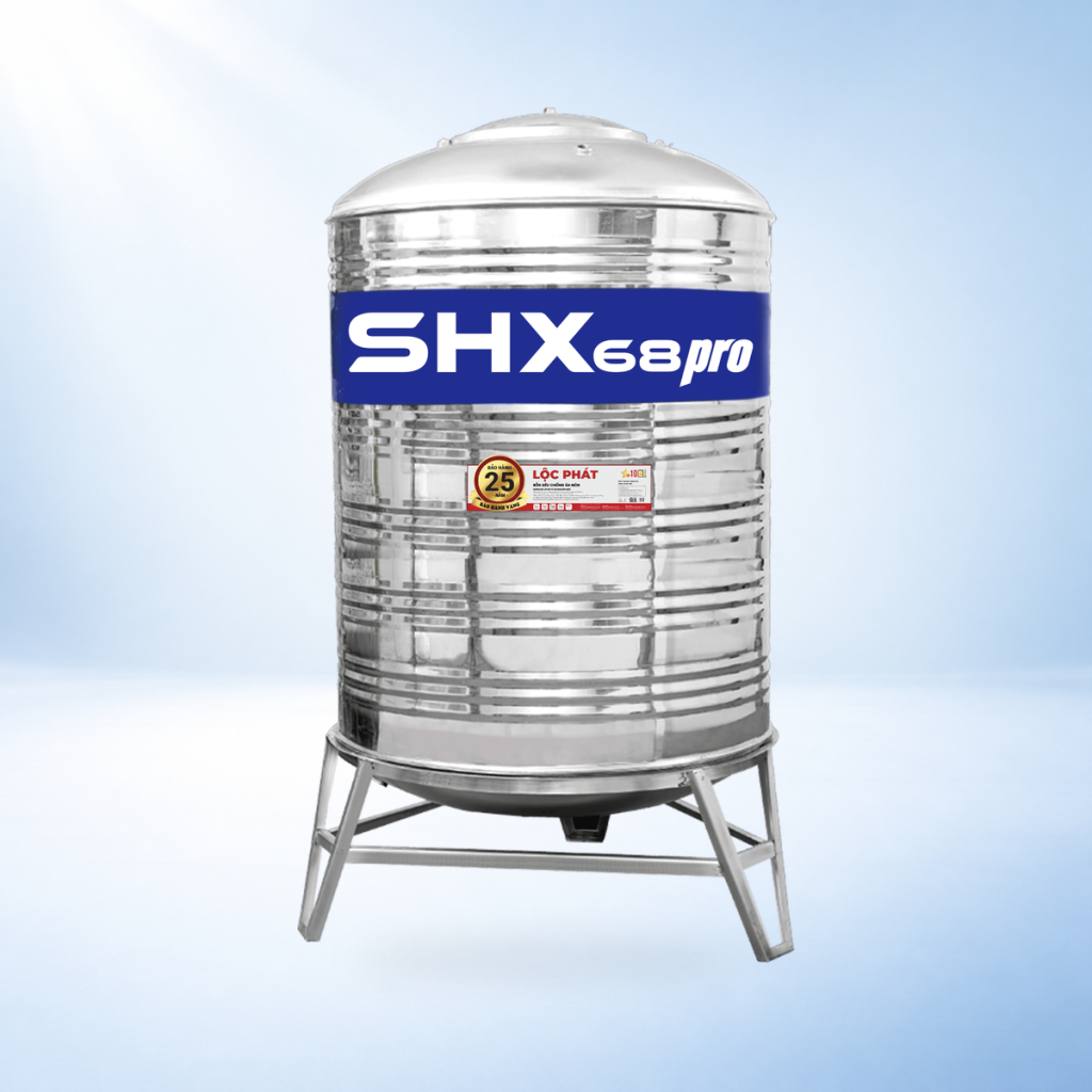 Bồn nước inox đứng SHX68 PRO 1200 F980 – ảnh sản phẩm nền studio
